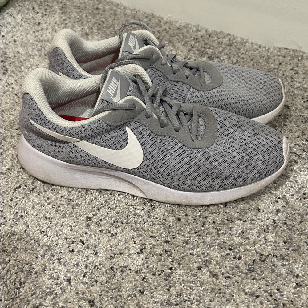 Nike Gray Mesh Sneakers with White Accents